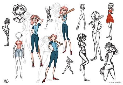 artstation character design oc baseball girl