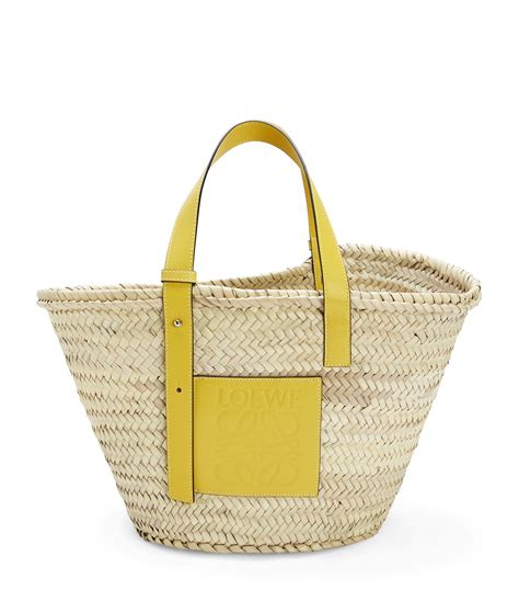 Womens Loewe Yellow Large Woven Basket Bag Harrods Countrycode