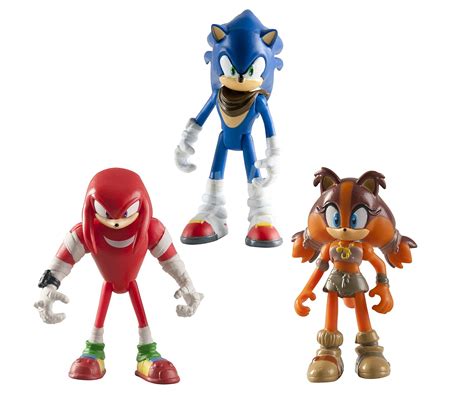 Sonic Surtido De 3 Figuras Articuladas Sonic Para Coleccionar 1 Unidad