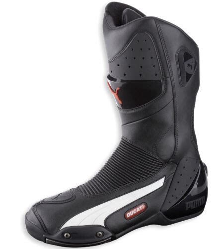 Ducati Puma Desmo V3 Racing Stiefel Schuhe Boots Shoes Schwarz Weiß