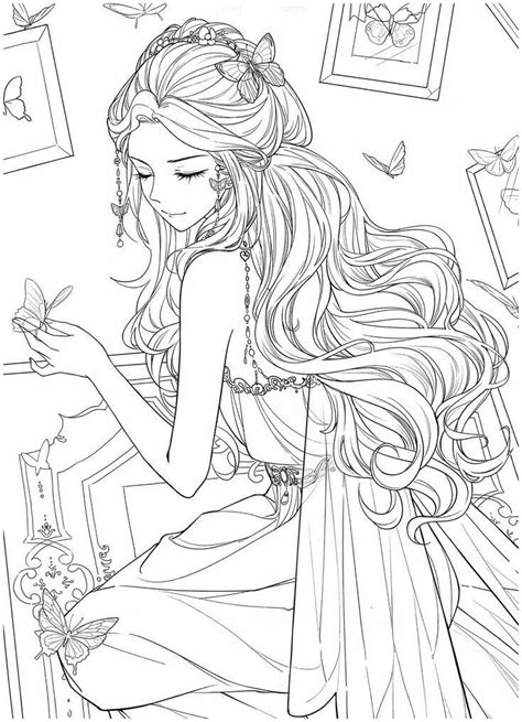 Coloring Book Page Manga Coloring Book Coloring Book Art Detailed