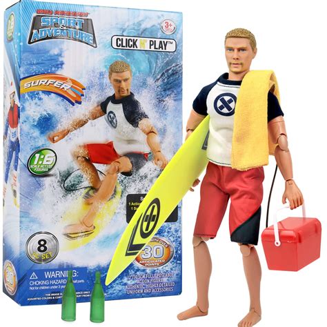 Buy Click N Play Sports And Adventure Surfer 12 Action Figure Play Set