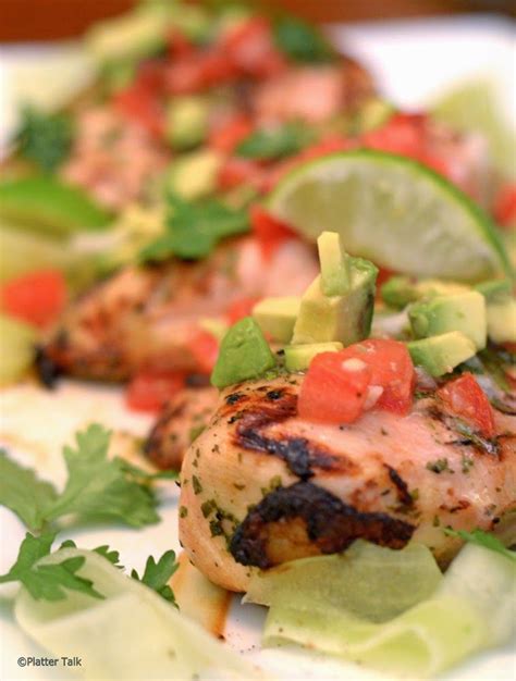 Healthy bbq & grilled chicken breast recipes. Cilantro-Lime Grilled Chicken with Avocado Salsa from ...