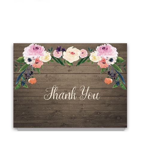 Letter Glogo Thank You With Flowers Card Floral Border Thank You