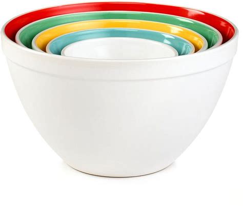 Martha Stewart Collection Mixing Bowls Set Of 5 Ceramic Ceramic