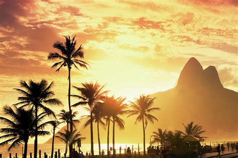 Sunset Over Ipanema Beach By Buena Vista Images