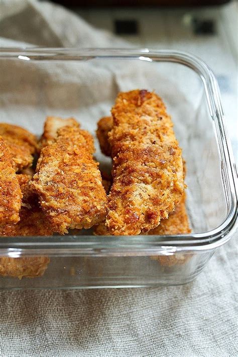 Baked chicken tenders these baked chicken tenders are coated in breadcrumbs, spices and parmesan cheese, then oven baked to golden brown and crispy perfection. Baked Chicken Tenders | 12 Healthy Chicken Recipes to Help ...