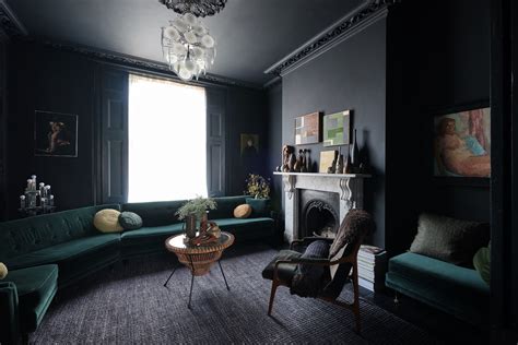 Moody Colors And Mid Century Design In A Unique Victorian Home — The
