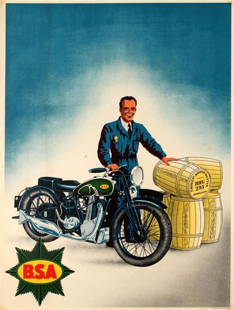 Original Vintage Posters Advertising Posters Bsa Motorcycle