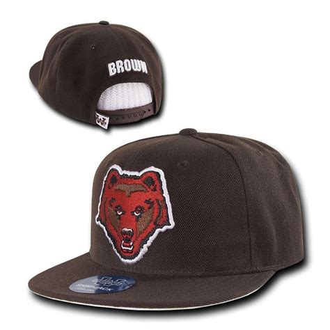 Ncaa Brown University 6 Panel Freshmen Snapback Baseball Caps Hat Brown Red Bear Campus Wardrobe