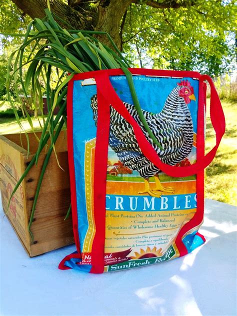 Crooked Coop Farm Recycled Tote Feed Bags Feed Bag Tote