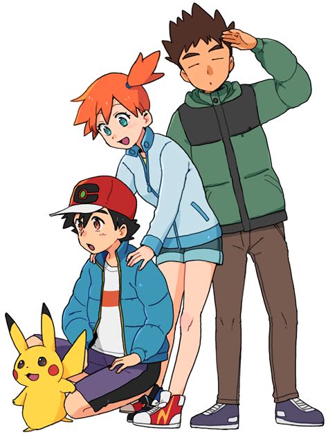 Pikachu Ash Ketchum Misty And Brock Pokemon And 2 More Drawn By