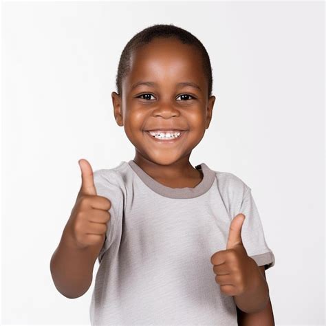 Premium Ai Image A Little Boy Giving A Thumbs Up Sign