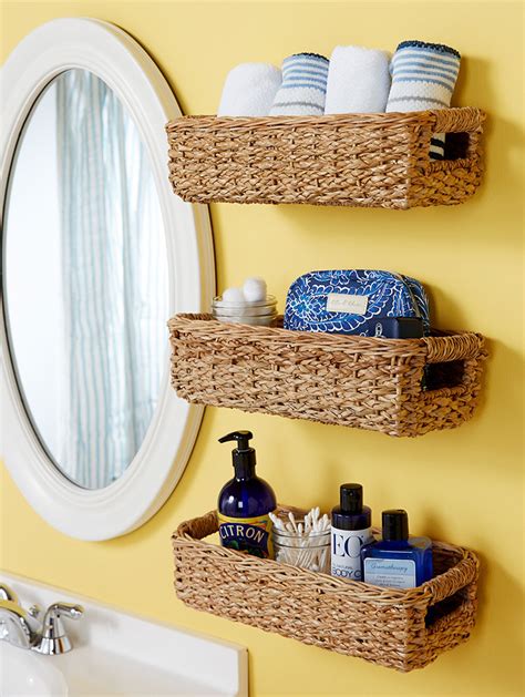 Open and floating shelves are most popular type of wall storage in bathrooms because they fulfill hanging shelves with hooks. 67 Best Small Bathroom Storage Ideas: Cheap Creative ...