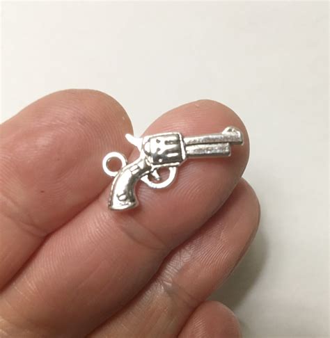 M01063 Silver Morezmore Miniature Gun Pistol Revolver Weapon Doll Scale