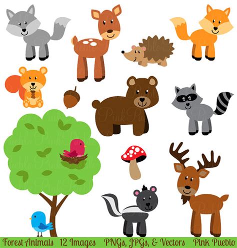 Forest Animals Clip Art Clipart Woodland Animals Clip Art Clipart