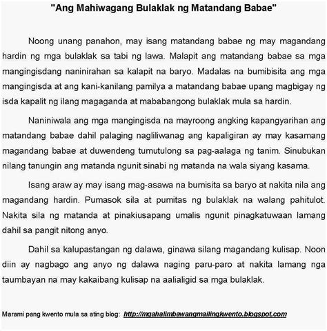 Maikling Kwentong Makabanghay Example Maikling Kwentong Images