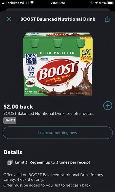 Save 9 On Boost Nutritional Drinks Wstacked Offers
