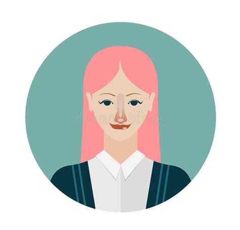Female Avatar Icon In Flat Style Female User Icon Cartoon Woman