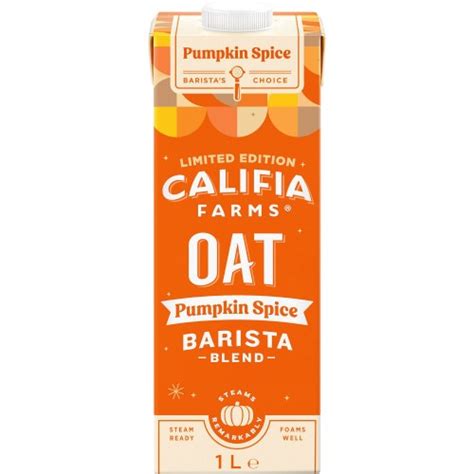 Califia Farms Oat Pumpkin Spice Barista Blend Limited Edition Litre