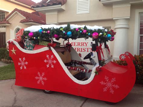 Golf Cart Turned Into Santas Sleigh For Christmas Parade Floats