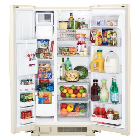 Bisque Side By Side Refrigerators Refrigerators The Home Depot