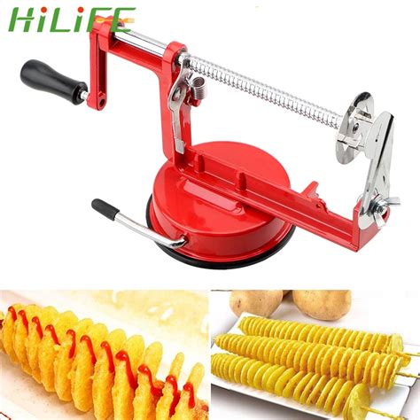 Hilife Twisted Potato Apple Slicer Manual Stainless Steel Spiral French