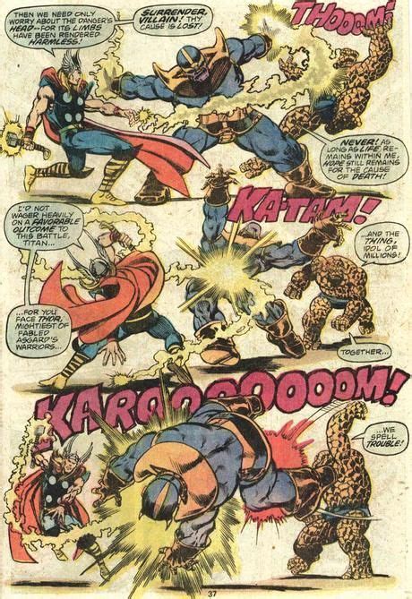 Thor And The Thing Vs Thanos Comic Book Pages Comic Books Comic Book