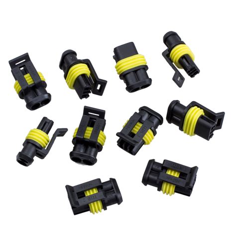 10 Kit 2 Pin Way Waterproof Electrical Wire Connector Plug H0r5