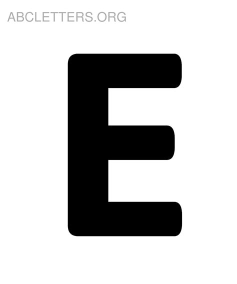 Letter E Template Printable