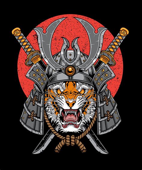 Samurai Tiger Digital Art By Me Fine Art America
