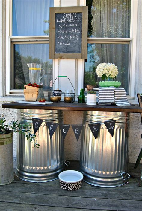 I am a mom, wife, and fearless diy'er. Build a buffet for summertime entertaining with 2 everyday items | Outdoor buffet, Outdoor ...