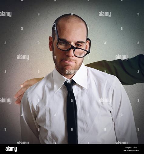 Sad Businessman Comforted Stock Photo Alamy