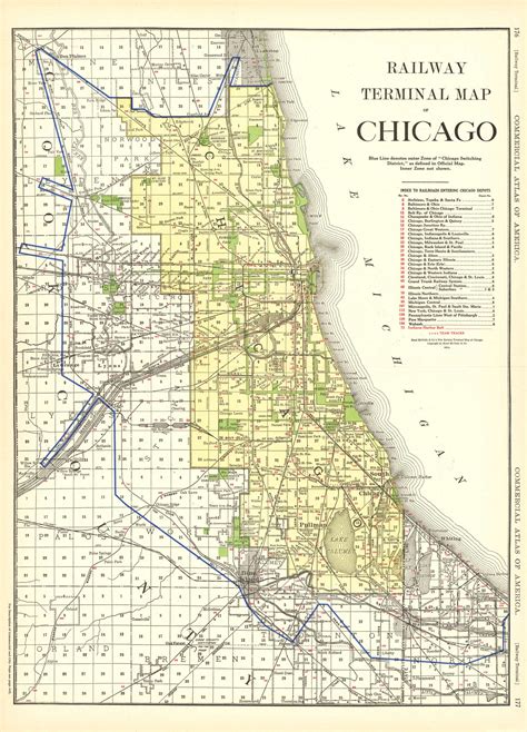 Mcnallys 1915 Map Of Railway Terminal Map Of Chicago By Rand Mcnally