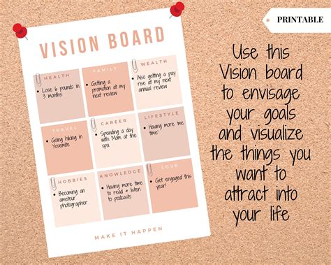 Vision Board Printables Goal Planner Affirmation Etsy Uk In 2022
