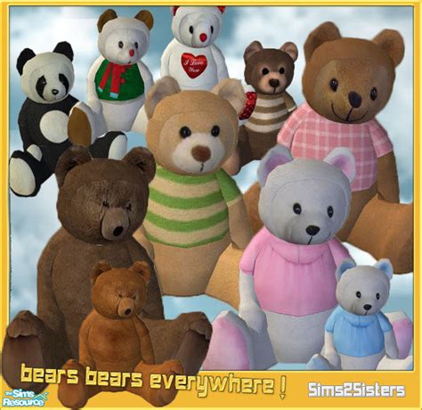 The Sims Resource S2s Teddy Bears Set