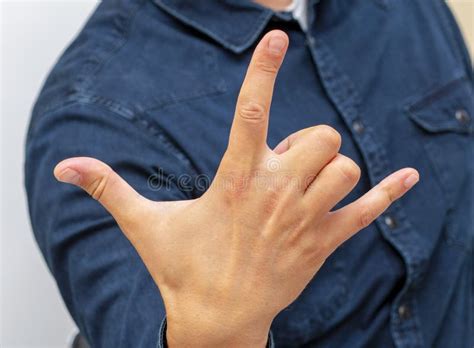 Symbol Finger Gesture Which Means Rock And Roll Stock Image Image Of
