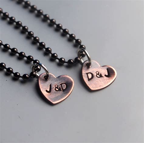 Customized Couples Necklaces Personalized Necklace Custom Etsy