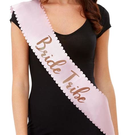 Bride To Be Tribe Team Hen Do Pink Sashes Wedding Girls Night Out
