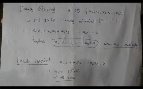 Linearly Independent Li And Linearly Dependent Ld The Collection Of