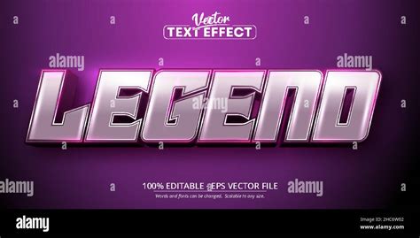Legend Text Cartoon Style Editable Text Effect Stock Vector Image