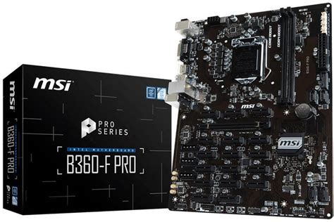 Msi B360 F Pro Atx Motherboard Pc Base Intel® 1151 Form Factor Atx