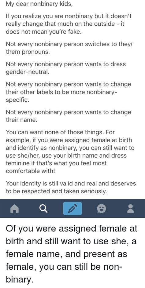 My Dear Nonbinary Kids if You Realize You Are Nonbinary but It Doesn't 