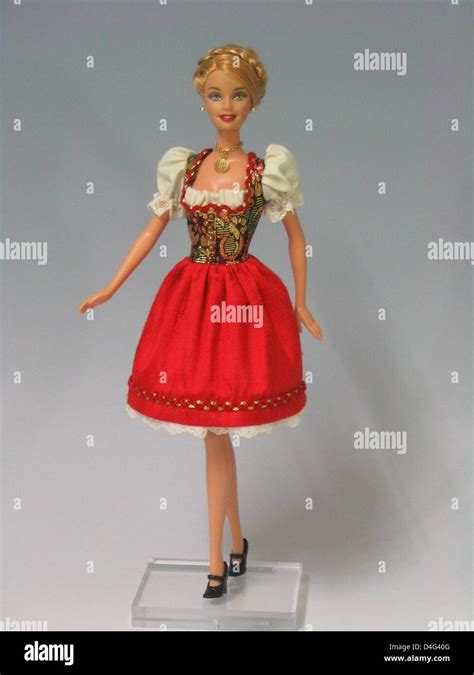 The Undated Handhout Shows A Barbie Doll Dressed In A Traditional German Dress A Dirndl By