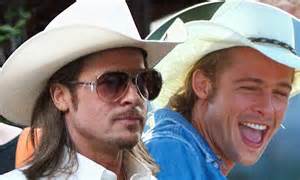 brad pitt returns to his thelma and louise days as he continues filming the counselor in white