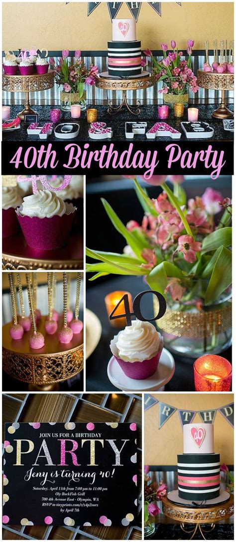 40th Birthday Birthday A Glamourous 40th Birthday Party Catch My