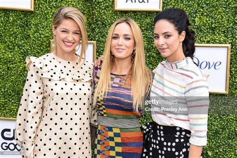 Melissa Benoist Caity Lotz And Tala Ashe Attend The Cw Networks