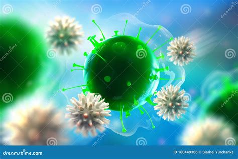 Immune System Fights Viral Infections In Body 3d Illustration Of White
