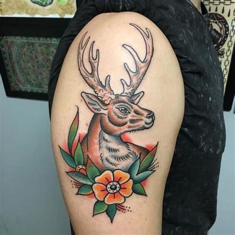 Top 15 Cool Deer Tattoo Designs Petpress Deer Tattoo Deer Tattoo