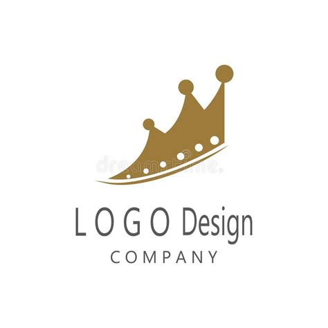 Royal King Queen Crown Elegant Luxury Logo Design Stock Vector